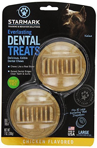 Starmark Everlasting Treats Dental Chews Large, 2 Count (Pack of 1), Chicken Flavored