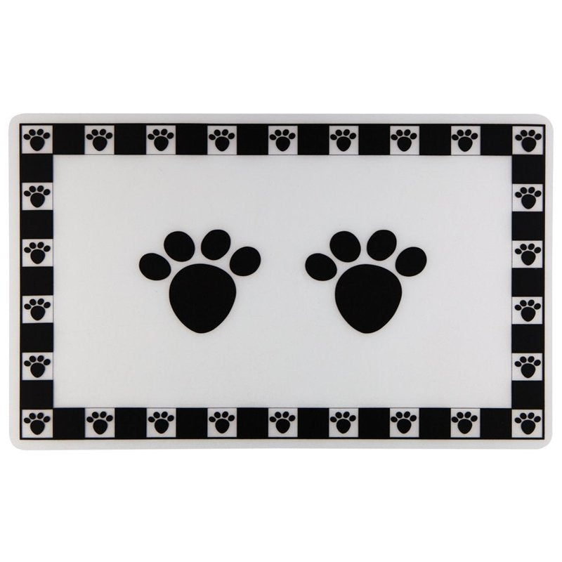 Black Pet Paws Placemat