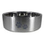 IndiPets Max Double Wall Non-Skid Pet Bowl with Silver Paws