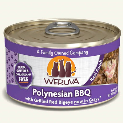 Weruva Classic Cat Polynesian BBQ with Grilled Red Bigeye Wet Cat Food, 3 oz Can