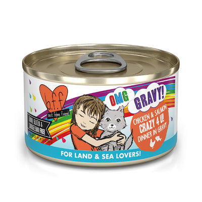 Weruva BFF OMG Gravy Chicken & Salmon Crazy 4 U Wet Cat Food