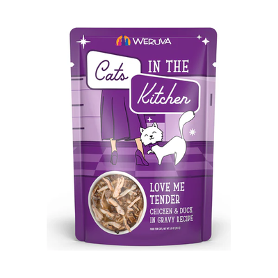 Weruva Cats in the Kitchen Love Me Tender Chicken & Duck in Gravy Wet Cat Food, 3 oz Pouch
