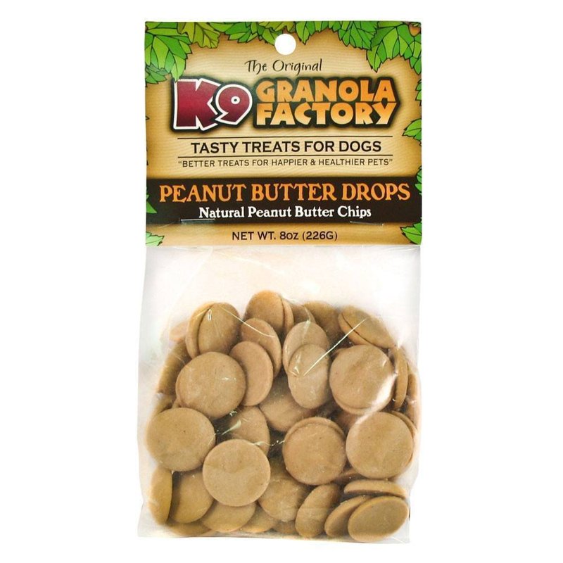 K9 Granola Factory Peanut Butter Drops Dog Treat (8 oz Bag)