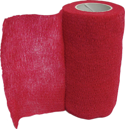 Animal Supplies Wrap-It-Up Self-Adhering Vet Wrap, Red, 4 in x 5 yd