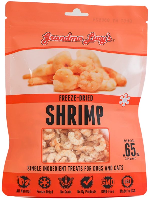 Grandma Lucy's Freeze-Dried Single Ingredient Treats, Shrimp, 0.65 oz