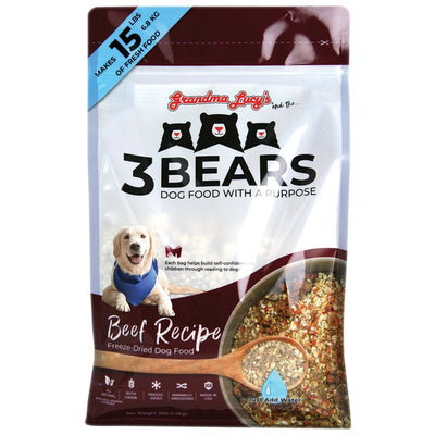 Grandma Lucy's 3 Bears Beef Dog Food - 3lb