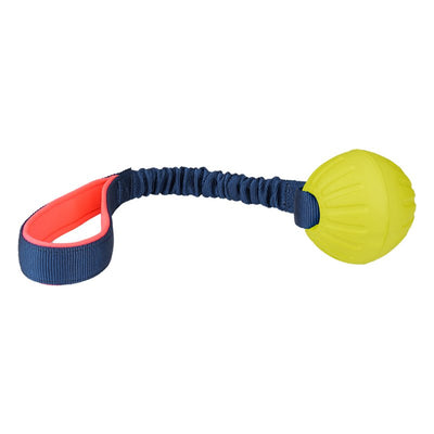 Coachi Tuggi Ball - Interactive Dog Toy for Tug of War & Play. Strong & Comfortable, Stretchy Bungee Handle, Reward Training, Interrupting Biting & Chewing. Ideal for Agility and Suitable for Puppies