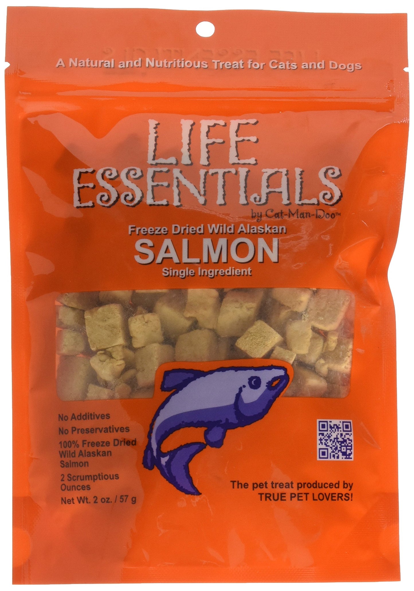 CatManDoo Freeze Dried Salmon Cubes, 2 Ounces