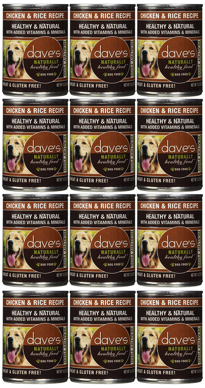 Dave'S Pet Food Chicken And Rice Food (12 Cans Per Case)