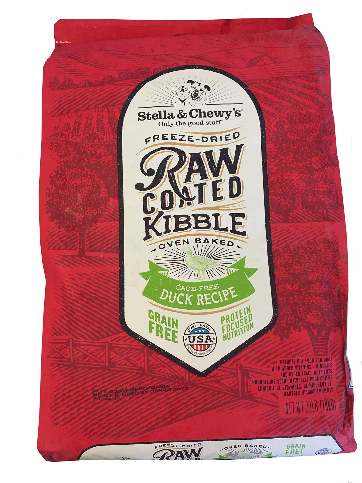 Stella Chewy 3.5# Raw Coated Duck Kibble