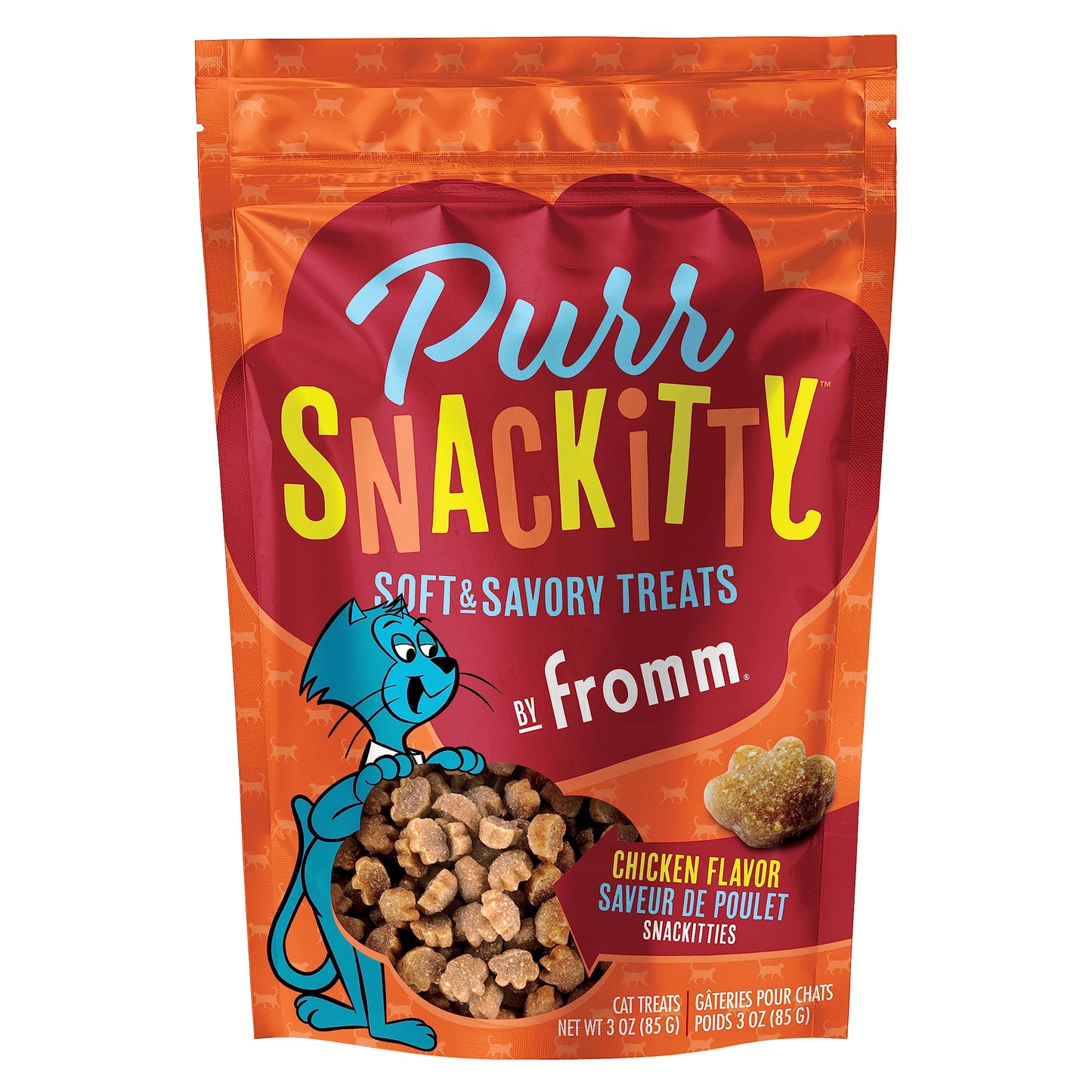 Fromm PurrSnackitty Chicken Flavor Snackitties Treats - Premium Soft & Savory Cat Treats - 3 oz