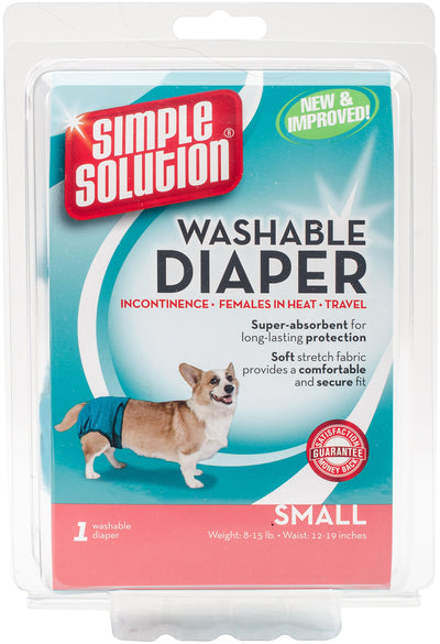 Simple Solution Washable Dog Diapers, Teal