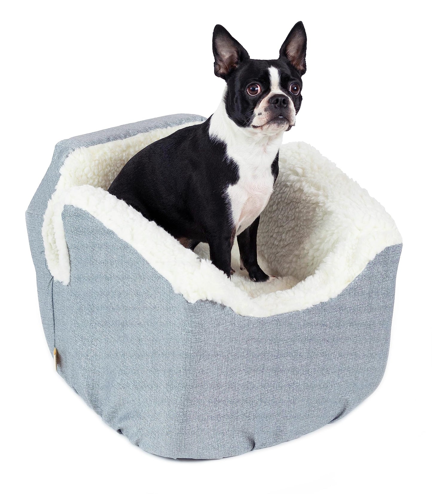 Snoozer Dog Car Seat: Lookout I Dog Booster Car Seat for Dogs Small 5-15 lbs, Size: Small, Fabric: Stone Diamond, Pet Car Seat to Alleviate Car Sickness for Dogs, Removable Machine Washable Cover