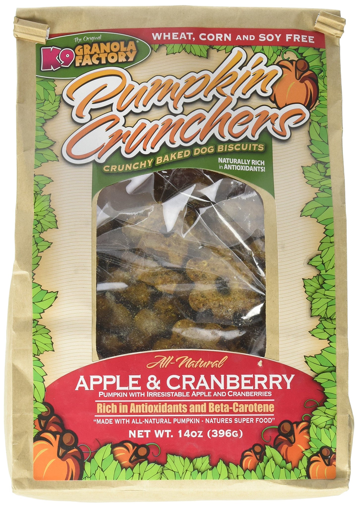 K9 Granola Factory Apple And Cranberry Pumpkin Crunchers, (14Oz) 396G