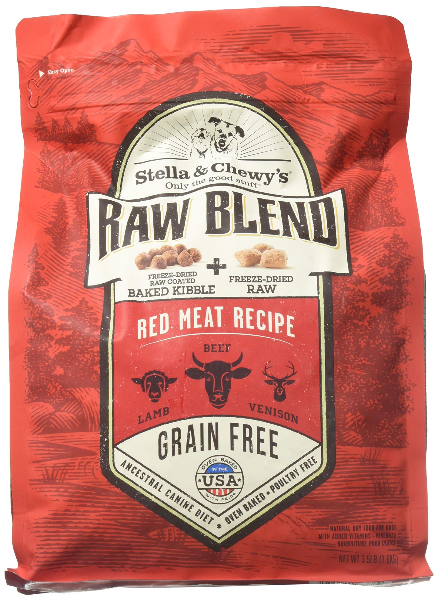 Stella & Chewy'S Raw Blend Red Meat Recipe Kibble 3.5 Lb