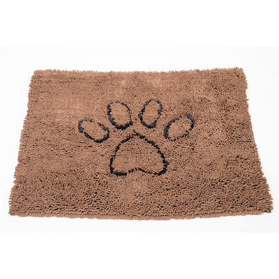 Dog Gone Smart Dirty Dog Microfiber Paw Doormat - Muddy Mats For Dogs - Super Absorbent Dog Mat Keeps Paws & Floors Clean - Machine Washable Pet Door Rugs with Non-Slip Backing | 31" x 20", Brown