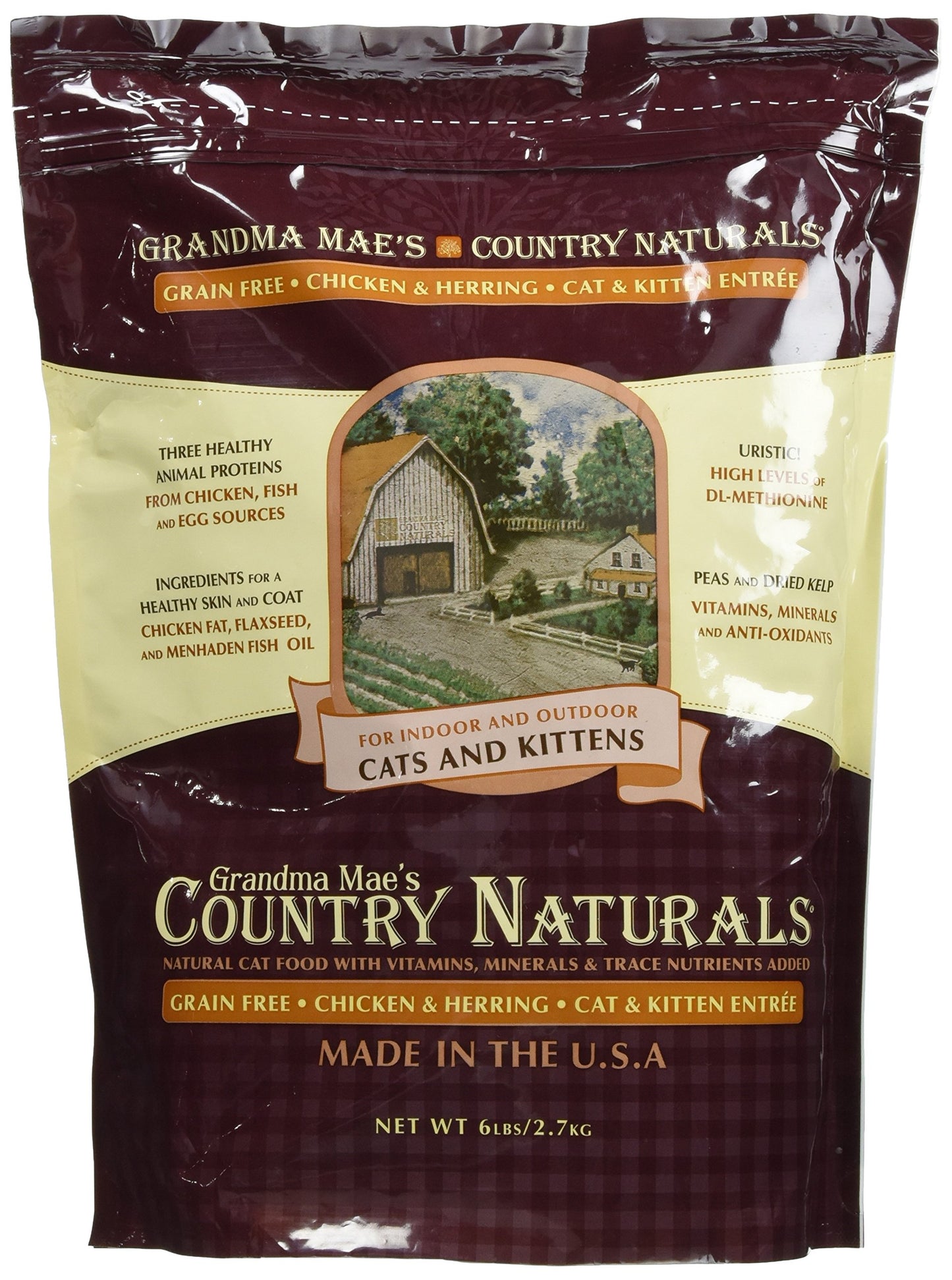 Grandma Mae'S 79700152 6 Lb Country Naturals Grain Free Cat, One Size