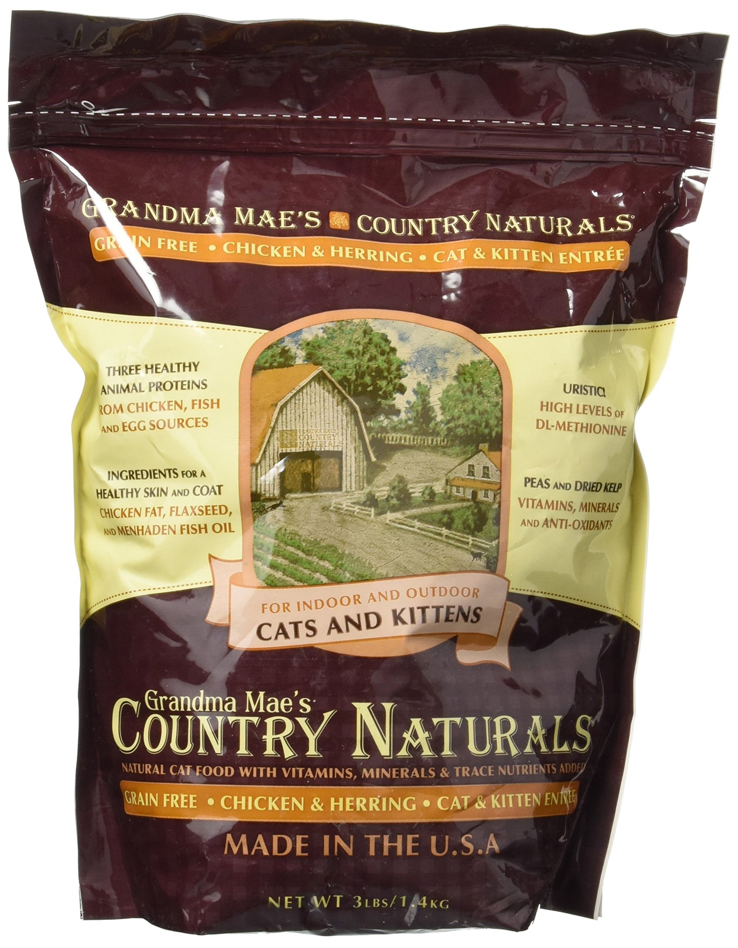 Grandma Mae'S 79700151 3 Lb Country Naturals Grain Free Cat, One Size