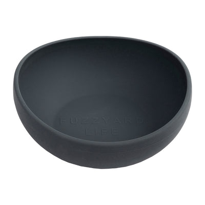 Fuzzyard Pet Silicone Dog Bowl, Non-Slip Bottom, Easy to Clean, Dishwasher Safe, Colorful Design (Slate Grey, Large)