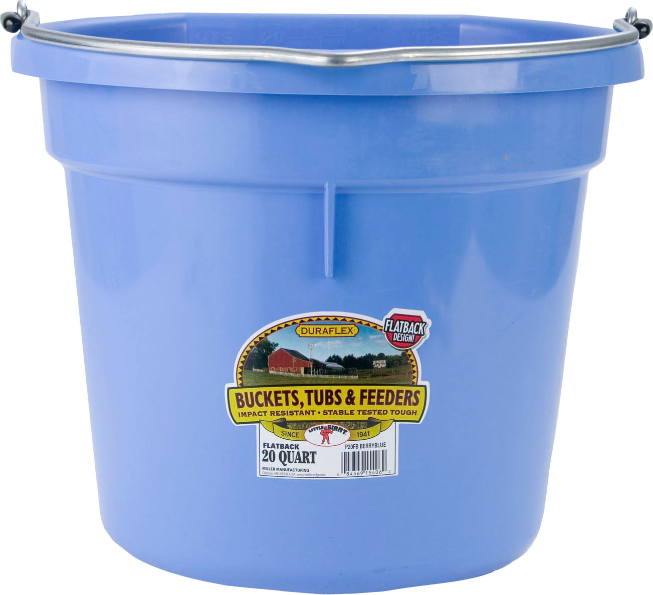 Little Giant Duraflex Plastic Flat Back Bucket