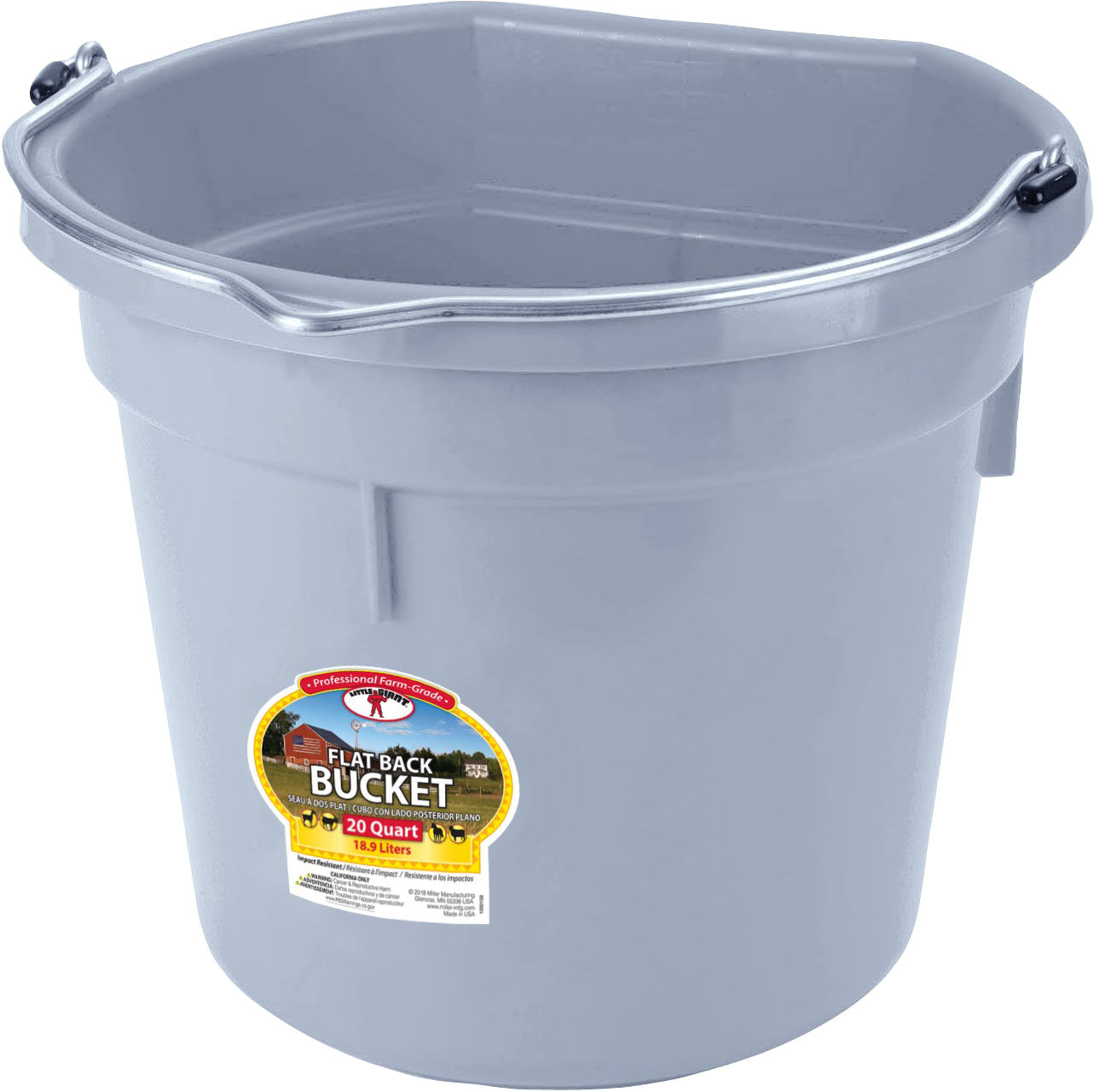 Little Giant Duraflex Plastic Flat Back Bucket