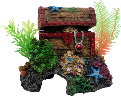 Glofish Treasure Chest Air Pump Decor