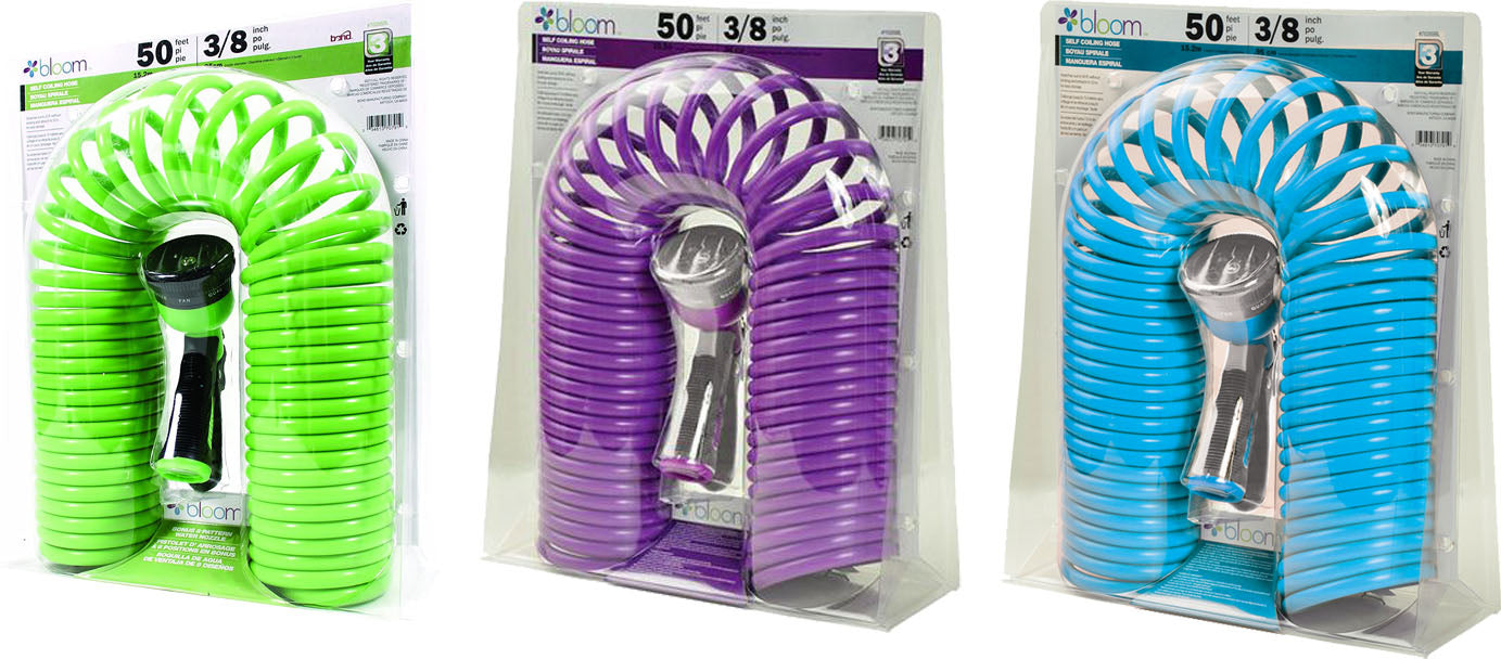 Bloom Self Coiling Hose W/Water Nozzle
