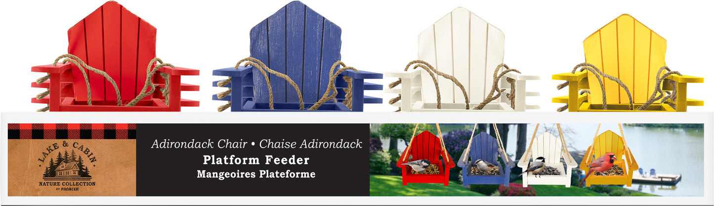 Adirondack Chair Platform Feeders (Pack Of 12)