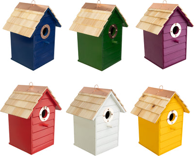 Lake & Cabin Woodland Wren/Chickadee Houses (Pack Of 6)