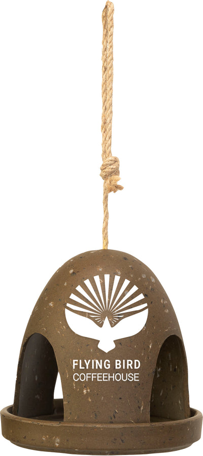 Recycled Coffee Bean Fly-Thru Feeder