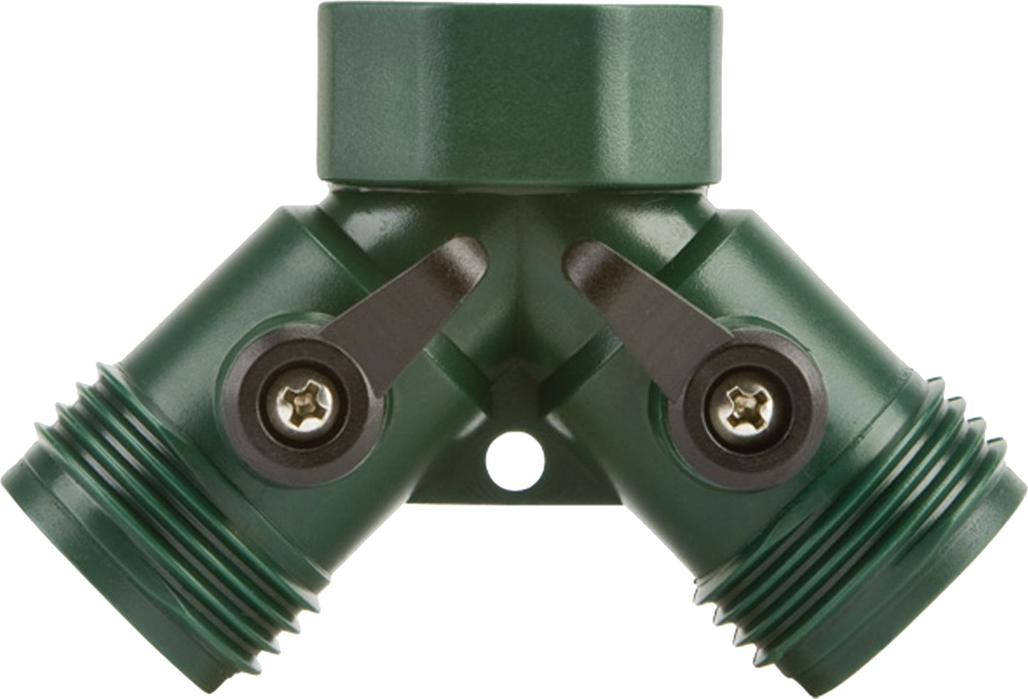 Plastic 2 Hose Connector W/Shut Off