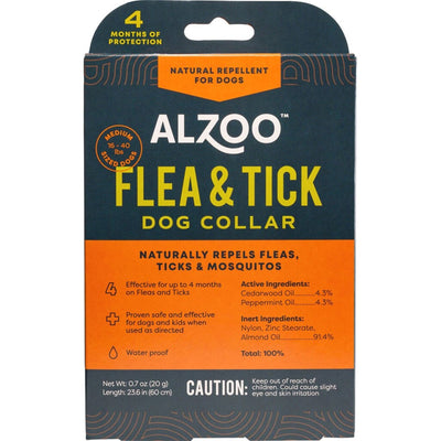 Alzoo Plant Based Flea & Tick Collar Medium Dog