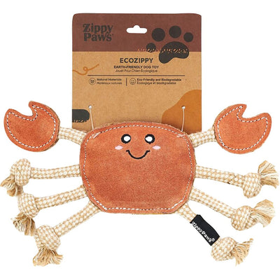 Zippypaws Ecozippy Suede & Rope Buddies Crab