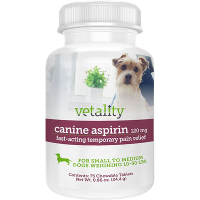 Vetality Canine Aspirin Small-Med Dogs 10-50 Lbs