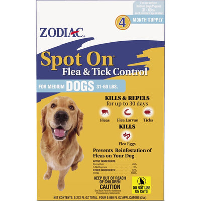 Zodiac Spot On Flea & Tick Control For Dogs