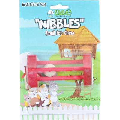 Nibbles Wooden Triangle W/Ball Chew Toy