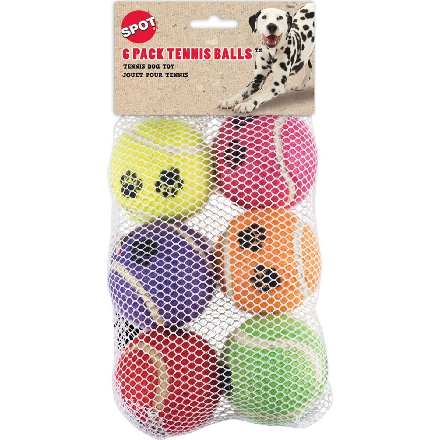 Spot Paw Print Tennis Balls Value Pack