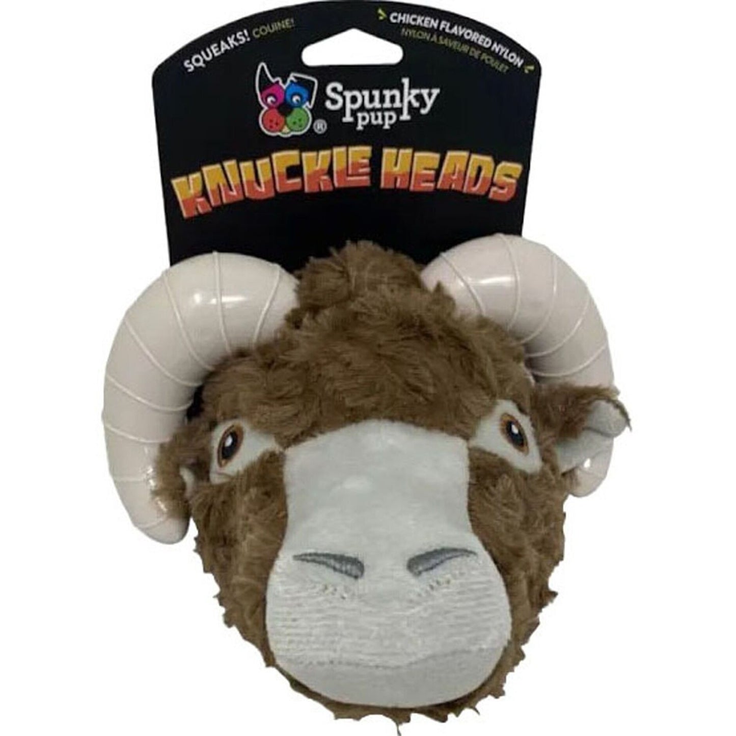Spunkypup Knuckleheads Plush-Chew Toy Ram