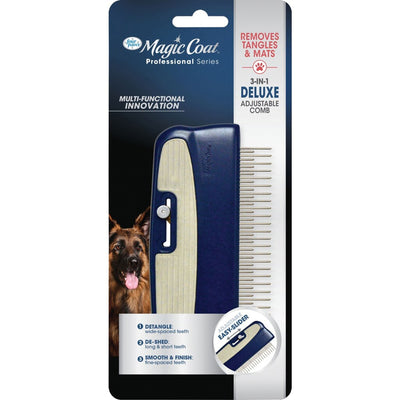 Magic Coat Pro 3-In-1 Deluxe Adjustable Comb