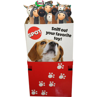 Spot Holiday Yoga Trio Dog Toys Dump Bin