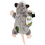 Godog Flatz Opossum Squeaky Plush Flattie Dog Toy
