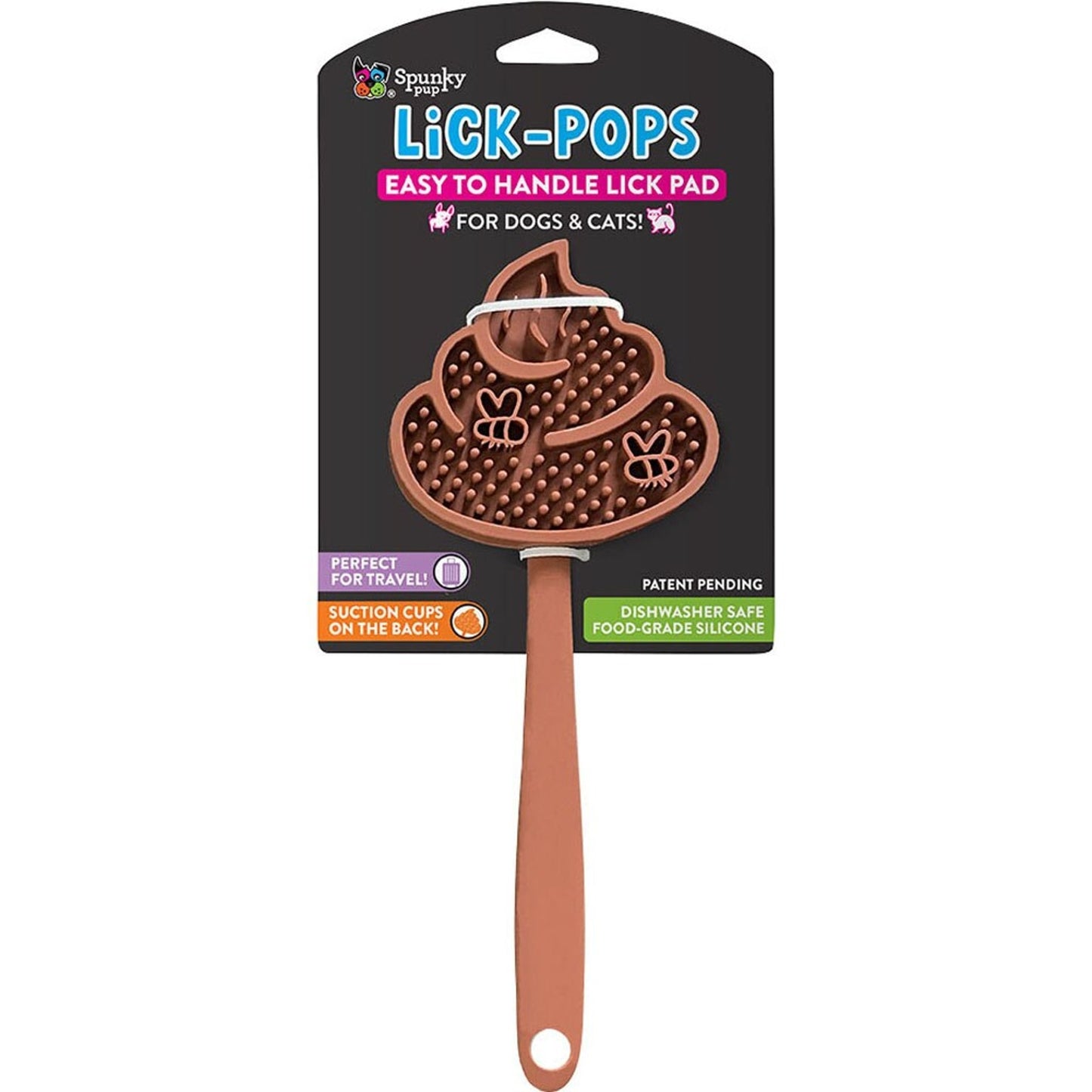 Spunkypup Lick Pops Lick Pad Spatula Poop Emoji