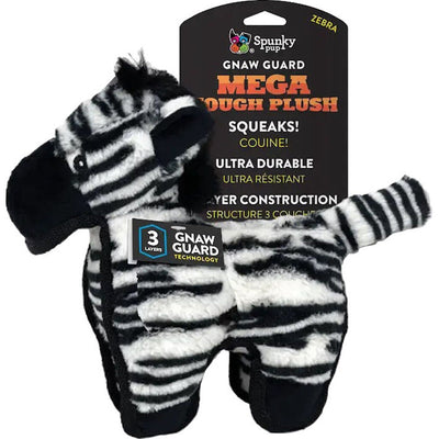 Spunkypup Mega Tough Plush Zebra