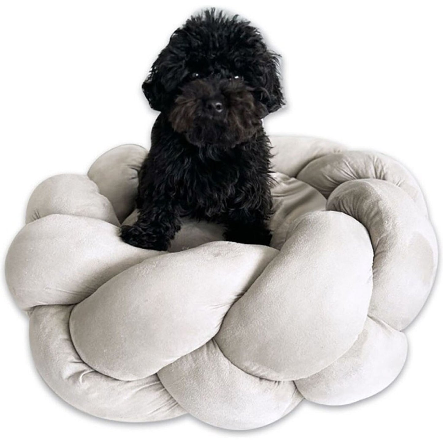 Goo-Eez Round Braided Suede Pet Bed