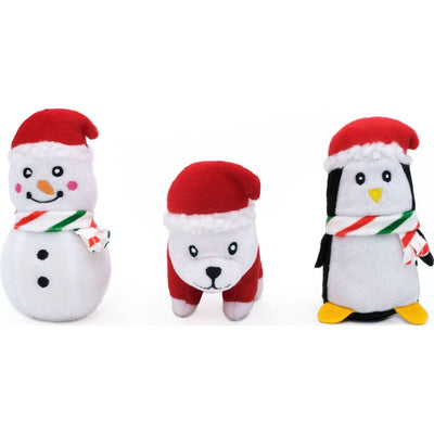 Zippypaws Holiday Miniz Festive Animals