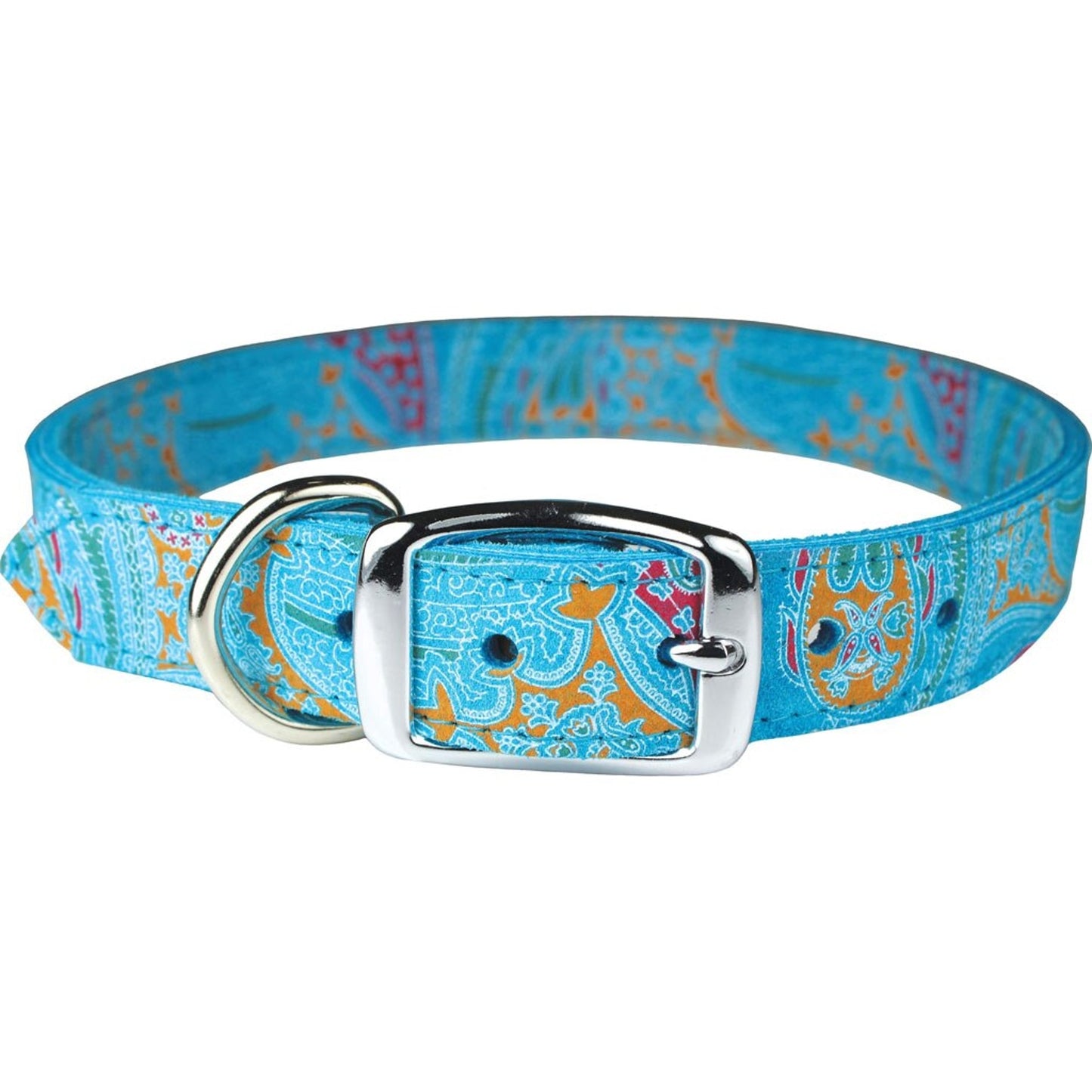 Leather Paisley Dog Collar