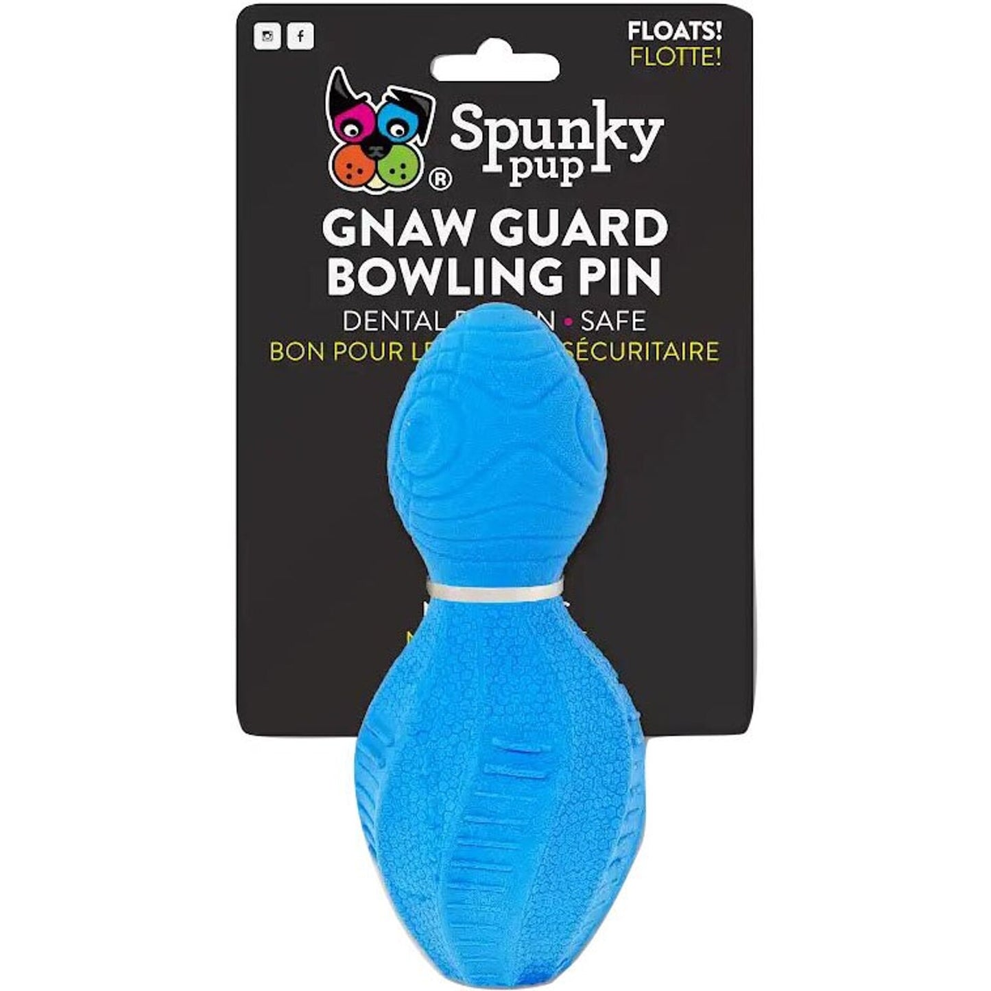 Spunkypup Gnaw Guard Squeaky Toy Bowling Pin