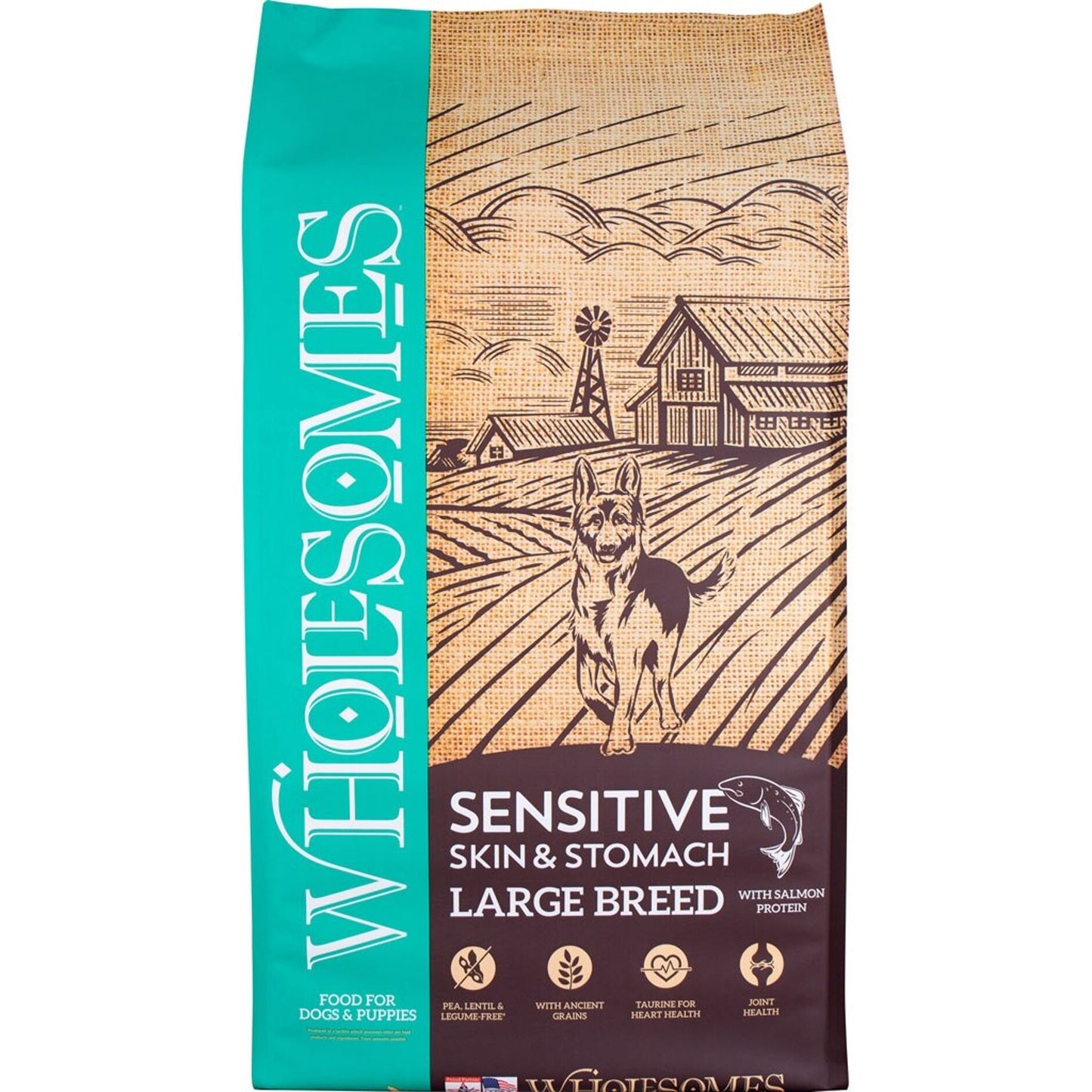 Wholesomes Lrg Breed Sensitive Skin & Stomach Food