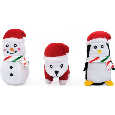 Zippypaws Holiday Miniz Festive Animals