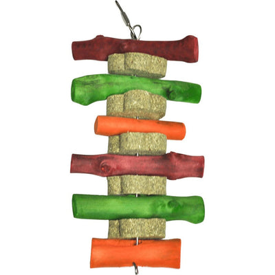 Nibbles Timothy Hay Stack Chews W/ Wood Sticks